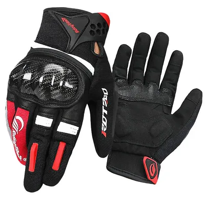 Mens Women Motorcycle Gloves Breathable Carbon Fiber Touch Screen Cycling Gloves • $20.99