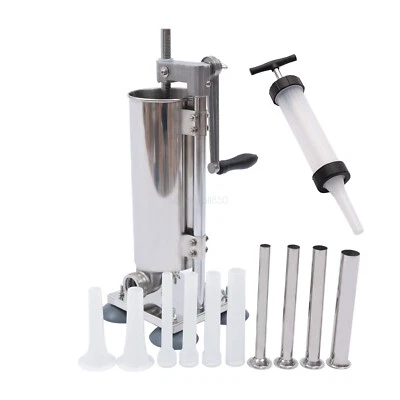 $84.55 • Buy 3L Sausage Filler Stuffer Meat Machine Stainless Steel Salami Maker Manual Stuff