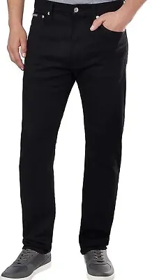 Designer CK Calvin Klein Men's Slim Straight Jean Classic Black 36W 32L 36 • $65.99