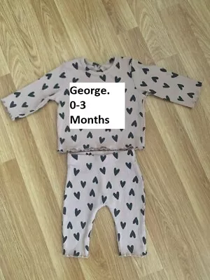 Baby Girls Jog Set. Aged 0-3 Months. Asda George • £1