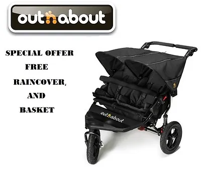 £549 • Buy Out N About Double Nipper 360 V4 - Raven Black FREE Basket/Raincover