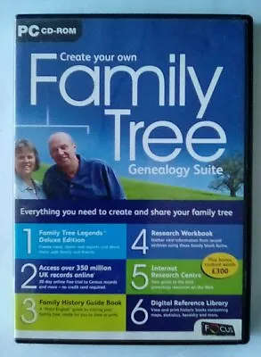 Create Your Own Family Tree Genealogy Suite PC • £6.95