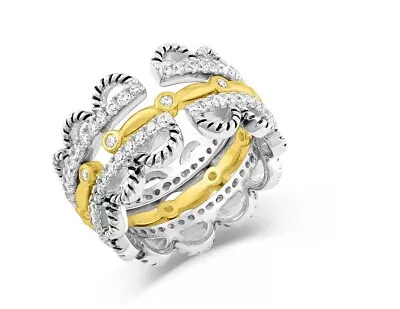 Montana Silversmiths Ring Womens Lace Stacked Two Tone One Size RG5181 • $80