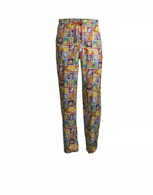 1990s Nickelodeon Multicolor Men's Graphic Cartoon Characters Pajama Lounge Pant • $7.81