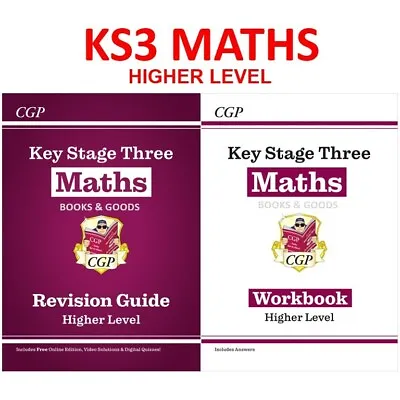 KS3 Maths Study Guide And Workbook With Answer Higher Level Years 7-9 Cgp 2023 • £15.99
