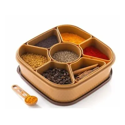 Plastic Masala Box Spice Dabba Box 7 Sections Masala Container Multicolor • $15.99