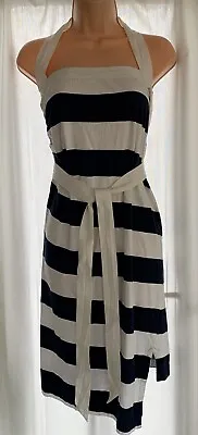 £85 • Buy Vivienne Westwood Anglomania Summer Cotton Nautical Stripe Dress IT 40 UK 8