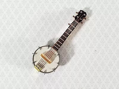 Miniature Banjo Instrument With Case 2 3/4  1:12 Scale Ornament Prop • $14.99