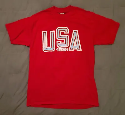 VTG Red Signal Brand Single-Stitch 1984 USA 50/50 T-Shirt Sz L 42-44 NICE! • $22.99