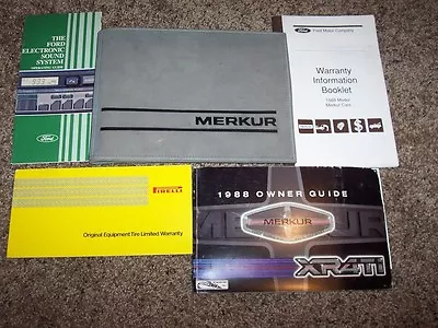 1988 Merkur XR4Ti Owner Owner's User Guide Operator Manual 2.3L 4Cyl • $87.37