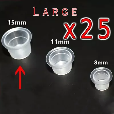 £2.49 • Buy 100x Ink Cups Tattoo Microblading Pigment Disposable Plastic Pots Make Up Cups