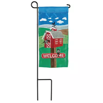 Birdhouse Welcome Mini Flag With Flag Pole Stake • $28.02