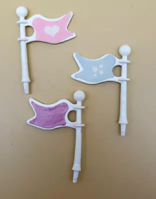 LOT OF 3: My Little Pony Dream Castle Turret Flags ORIGINAL PARTS ONLY • $7.99