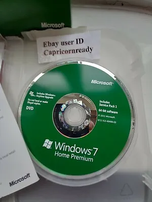 £33.99 • Buy Microsoft  Windows 7 Home Premium 64 Bit  Disc (FULL INSTALL),, 