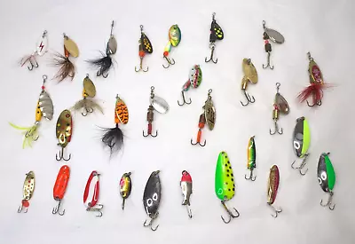 Spinner Lure Lot 28 Lures Mepps Cast Master Rooster Tail Thomas Trout Lures • $19.95