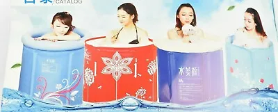 $24.74 • Buy 30'' Folding Bathtub Portable Folding Spa Massage PVC Bath Tub Barrel