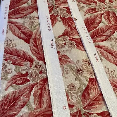 Linwood Designer Fabric Remnant  Loseley Cherry Bakewell • £5