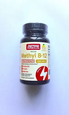 Methyl B-12 Vitamin B12 Lemon 1000 Mcg 100 Chew Lozenges Jarrow • £11.99