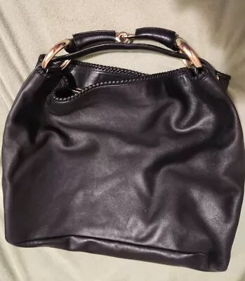 Gucci Large Black Leather Hobo Chain Bag With Horsebit Detail • $2599