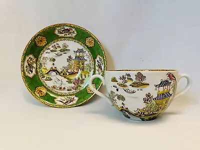 7 Rare 1880 Ahsworth Bros Hanley England Willow Bird Bouillon Soup Cup & Saucer • $361