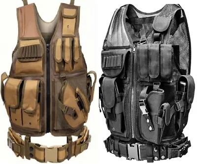 U.S Tactical Vest Police Military Airsoft Hunting Combat Training Gear Molle • $16.96