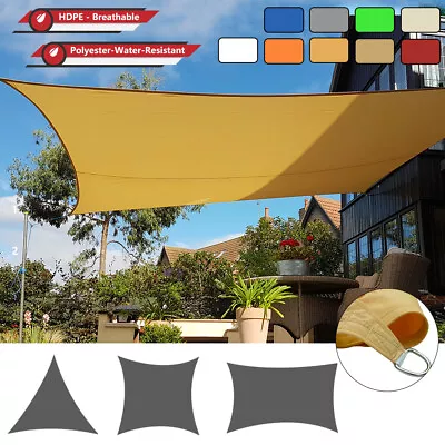 Sun Shade Sail Outdoor Garden Patio Party Sunscreen Awning Canopy UV Block New • £12.95