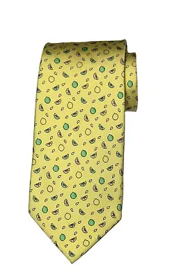 Vineyard Vines Silk Tie Yellow Lemon Lime Men's • $18