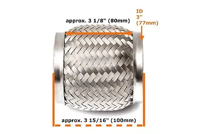 $24.95 • Buy Heavy Duty Exhaust Flex Pipe Stainless Steel Double Braided 3.94  X 3.15  X 3 