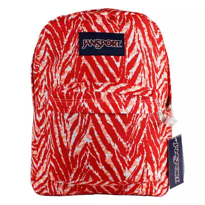 Jansport Coral Wild At Heart Backpack 16  Zebra Print Superbreak • £32.29