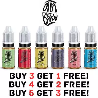 Ohm Brew Nic Salts E Liquid 10ml Shot 50/50 Vape Juice 3/6/12/18mg All Flavours • £3.49