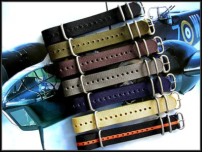 NATO G10 ® UTC Heavy Ballistic Nylon Military RAF Watchband Strap Bond IW SUISSE • $17.95