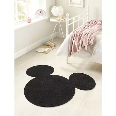 Black Disney Mickey Mouse Shaped Rug • £34.20