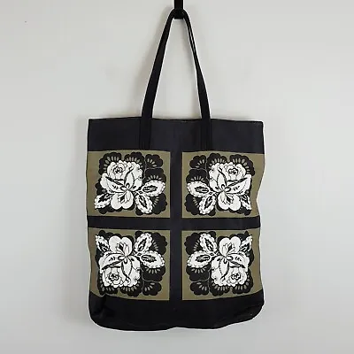 [ COUNTRY ROAD ] Womens Khaki Green Large Floral Print Tote Bag  / Handbag • $65