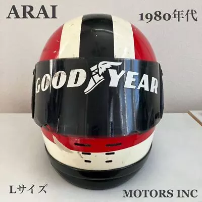 Vintage Rare ARAI Helmet L Size Made In 1984 Old Car Honda Full Face Red Used • $273.39