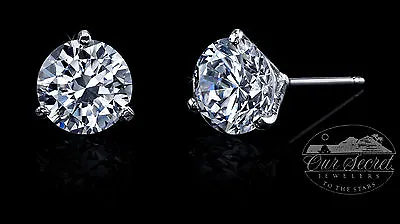 1.5 Ct Martini Earring Top Russian Quality CZ Extra Brilliant One Earring .925 • $22