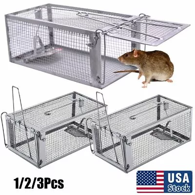 Live Humane Cage Trap For Squirrel Chipmunk Rat Mice Rodent Animal Catcher USA • $12.86