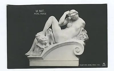 La Nuit Michel Angelo Post Card Atelier Geber Micheli Berlin 1906 AE2412 • $15