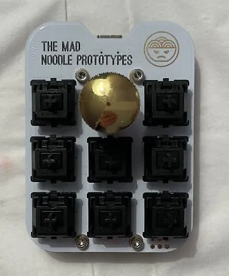 The Noodle Pad V1.0: Custom Macro-Pad Keypad - White Backlit Encoder Knob • £45