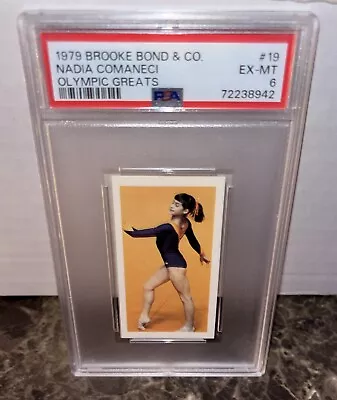 1979 Brooke Bond & Co. NADIA COMANECI Olympic Greats #19 PSA 6 EX-MT • $24.99