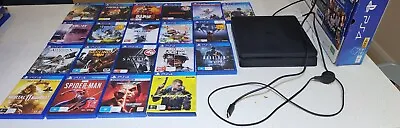 $400 • Buy Sony PlayStation 4 Slim 1TB Black Game Console + Controller + Games + Box 
