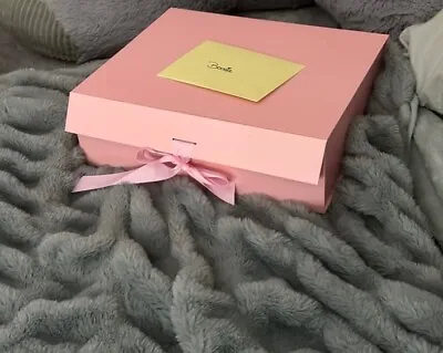 Pink Gift Box With Lid Ribbon And Magnetic Closure For Wrapping Baby Shower New • $10.70