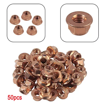 £8.25 • Buy 50x M8 Copper Flashed Exhaust Manifold 8mm Nut - High Temperature Nuts