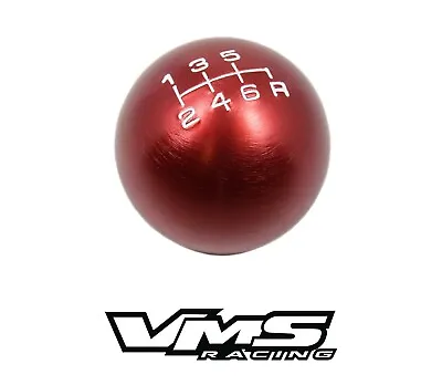 Vms Racing Red Round Cnc Billet Gear Lever Shift Knob For Mitsubishi 6 Speed • $19.95