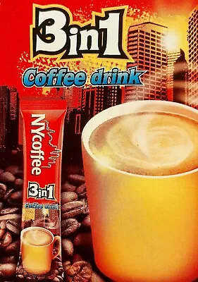 NY COFFEE 3 IN 1 Instant COFFEE DRINK (1 To 200 Sachets) With Whitener CHEAP • £1.47