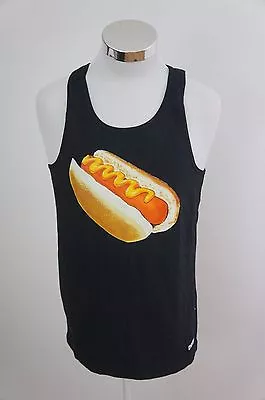 Neff Hot Dog Graphic Black Tank Top T-Shirt Tee Men's Size S • $19.99