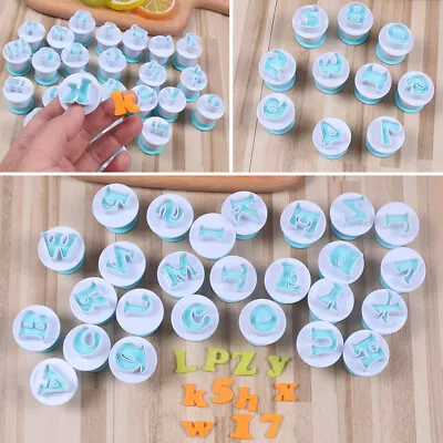 26 Alphabet Letter Number Fondant Cake Biscuit Baking Mould Cookie Cutters Stamp • $9.99