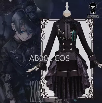 Black Deacon Black Butler Ciel Phantomhive Cosplay Clothing Costume Black • $115.99