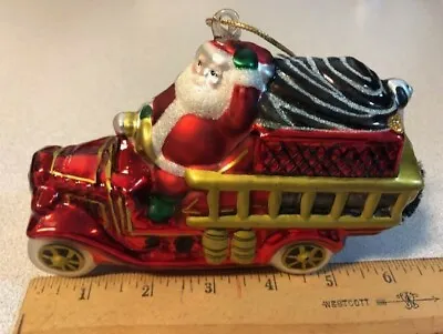  Department 56 Large Fire Truck With Santa And Dalmatian Ornament Qty. 2 • $28