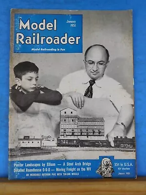 Model Railroader Magazine 1951 January Plaster Landscapes Steel Arch Bridge Roun • $5