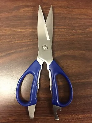 Chicago Cutlery Kitchen Stainless Steel Blue Handle Scissors Deluxe Shears New • $9.89